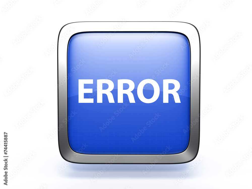 error square icon on white background error square icon on white background
