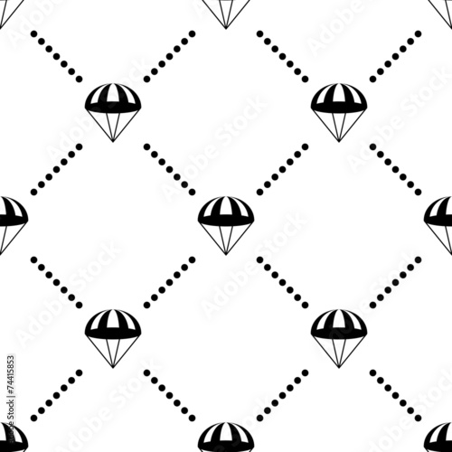 Parachute Vector Seamless Pattern