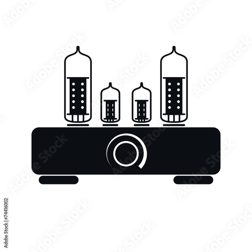 Tube Amplifier Icon, Vector Illustration