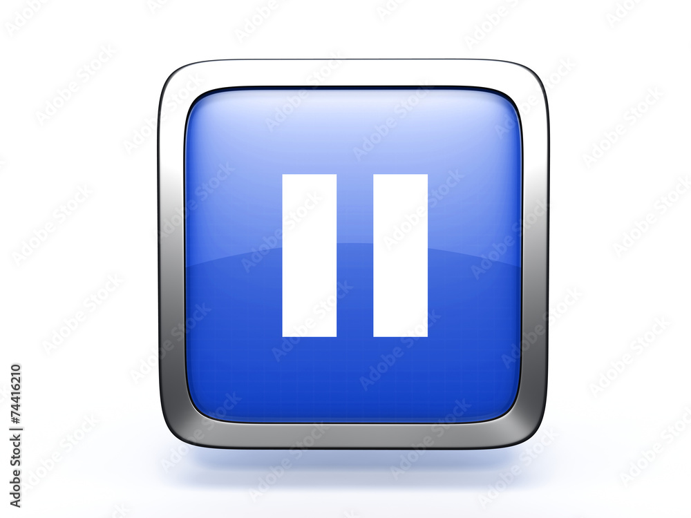 pause square icon on white background pause square icon on white background