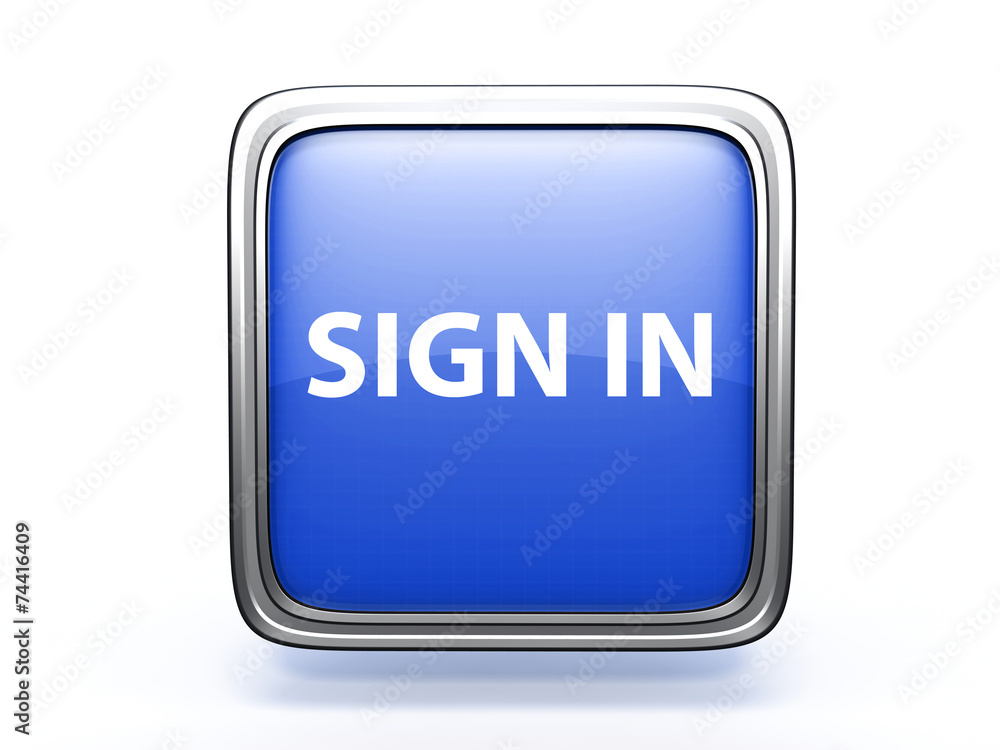 sign in square icon on white background sign in square icon on white background