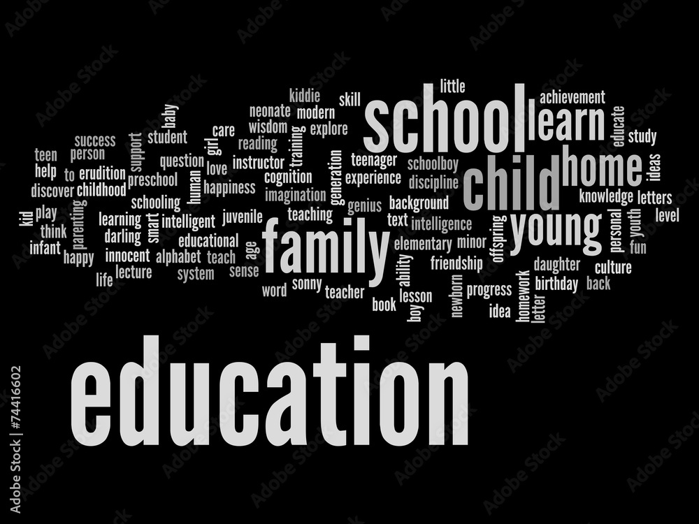 Conceptual  education word cloud