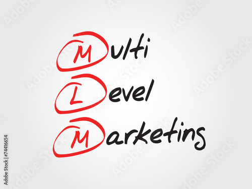 Multi level marketing (MLM), vector business acronym