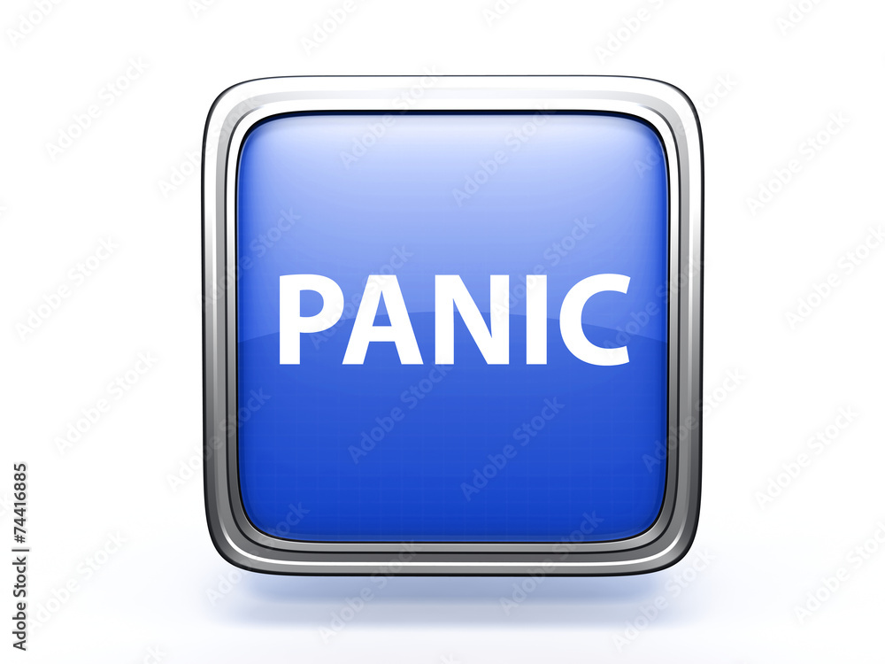 panic square icon on white background panic square icon on white background