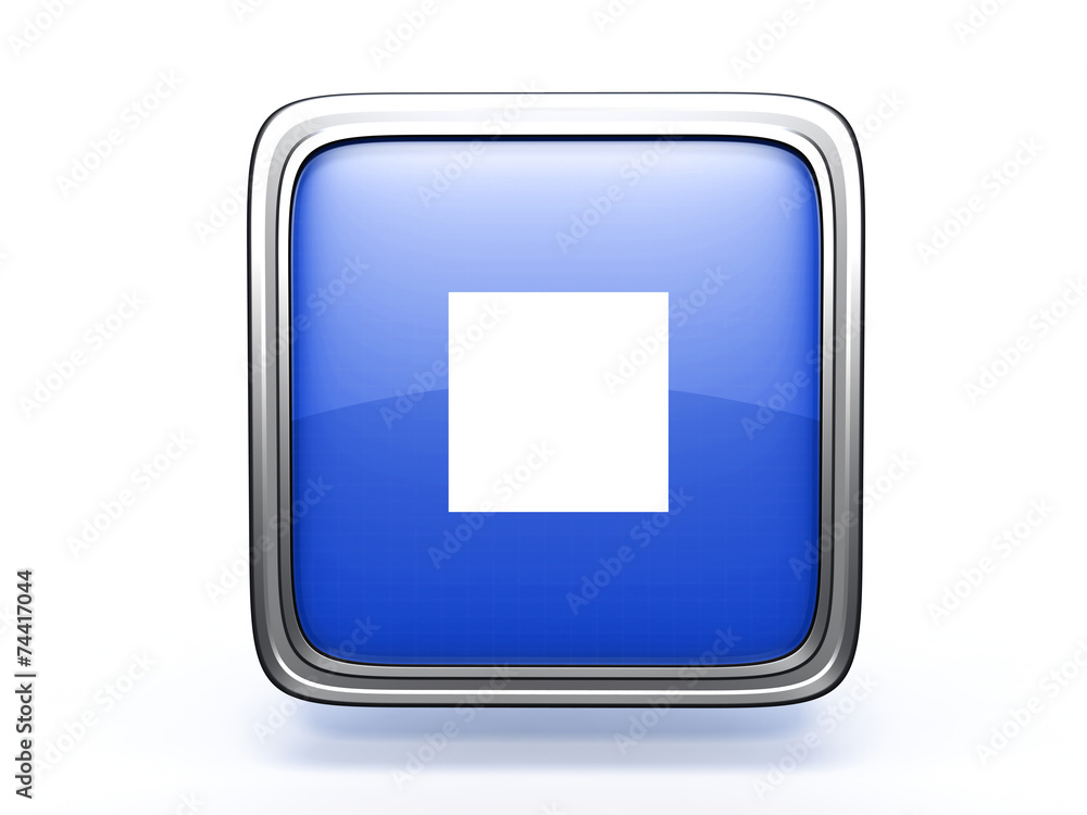 stop square icon on white background stop square icon on white background