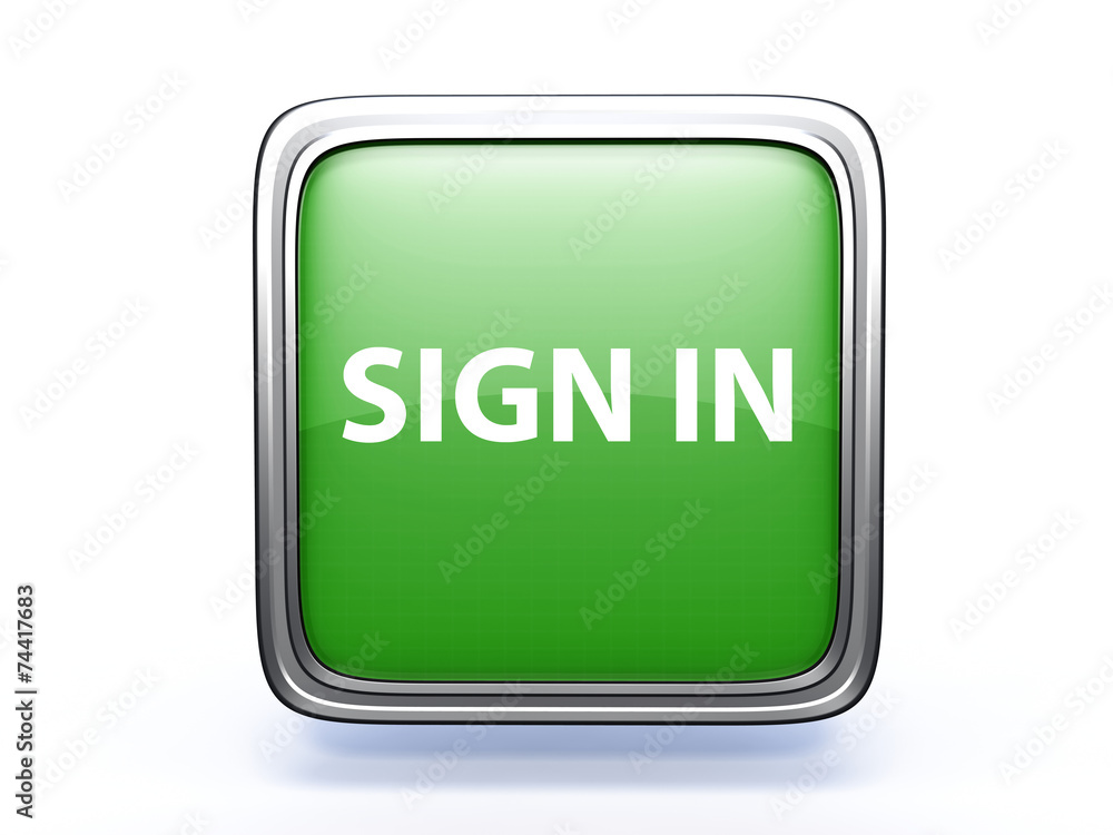 sign in square icon on white background sign in square icon on white background