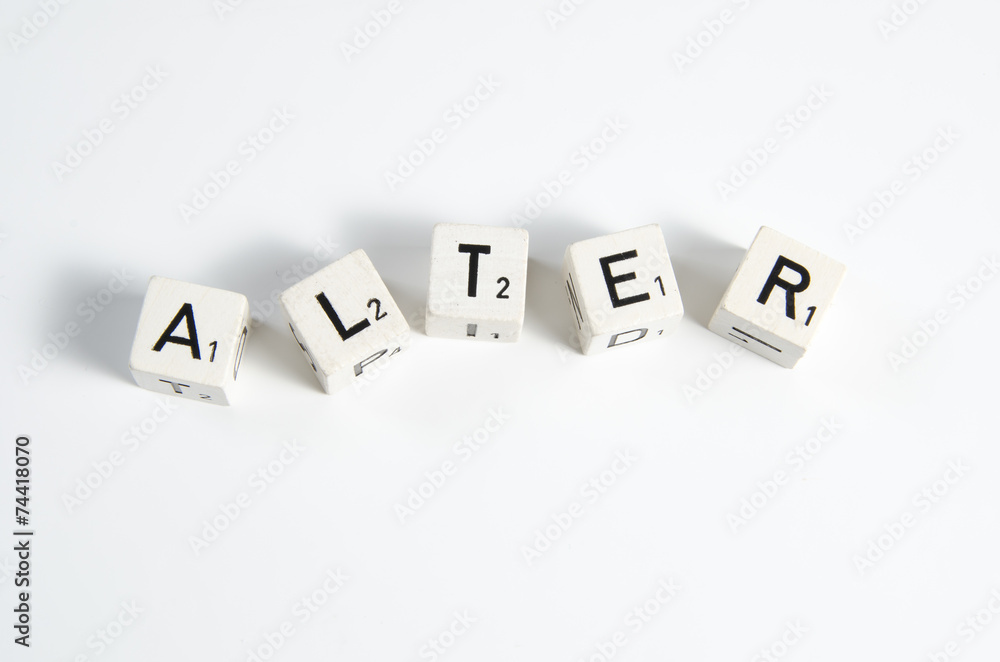 Schriftzug Alter Schriftzug Alter