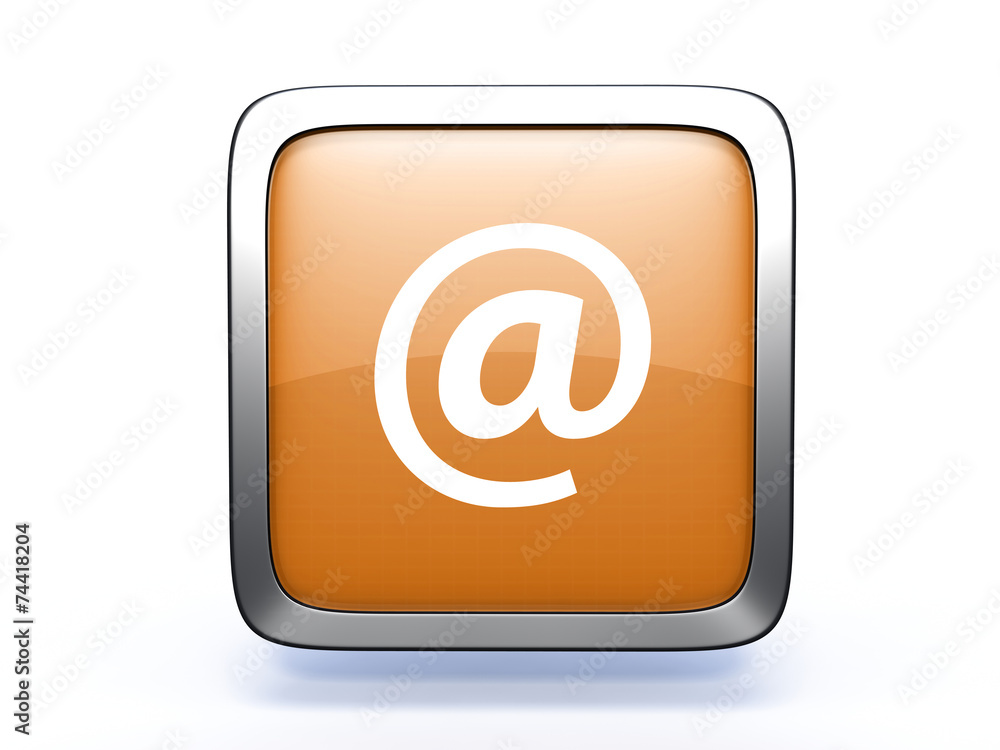 Email square icon on white background Email square icon on white background