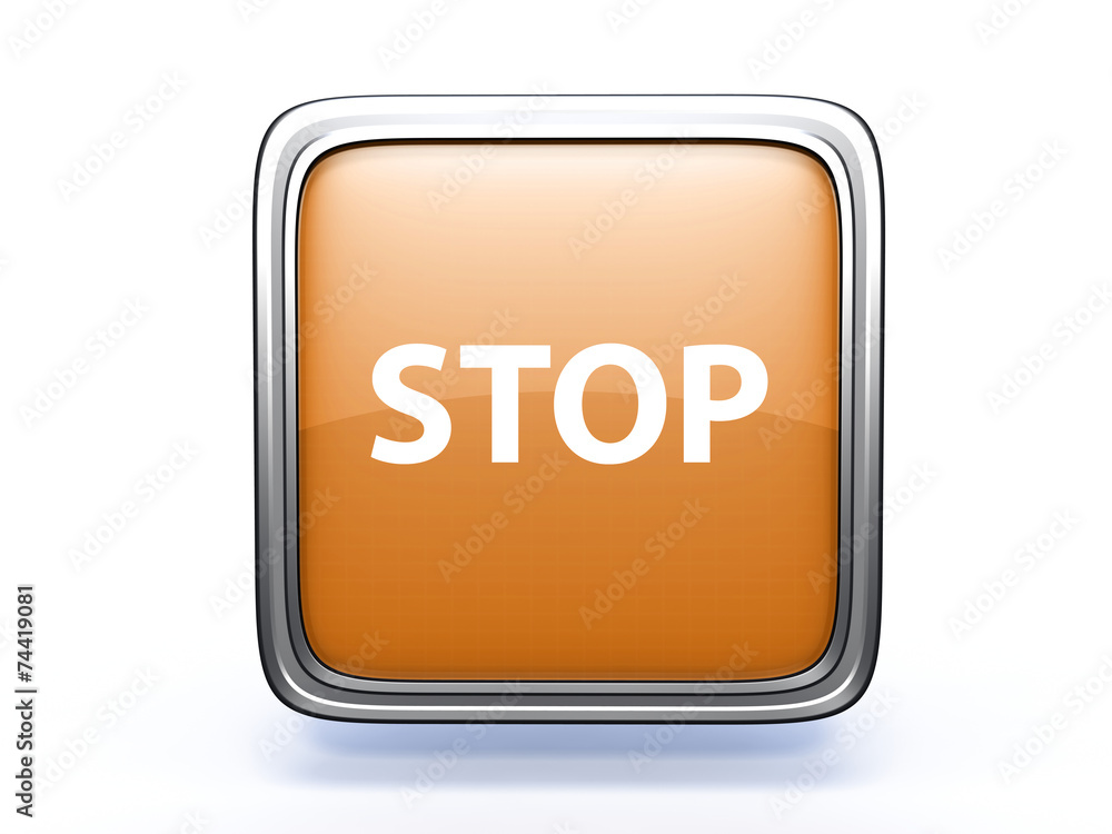 stop square icon on white background stop square icon on white background