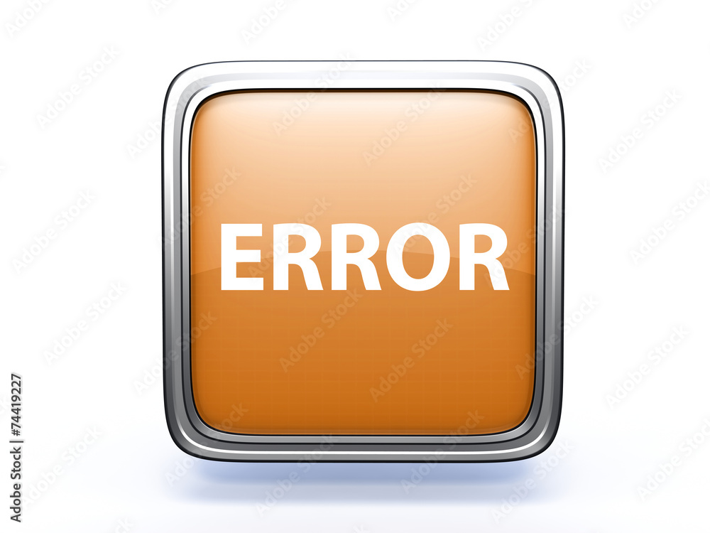 error square icon on white background error square icon on white background