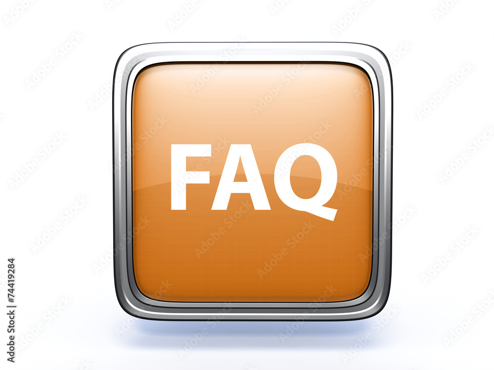 faq square icon on white background faq square icon on white background