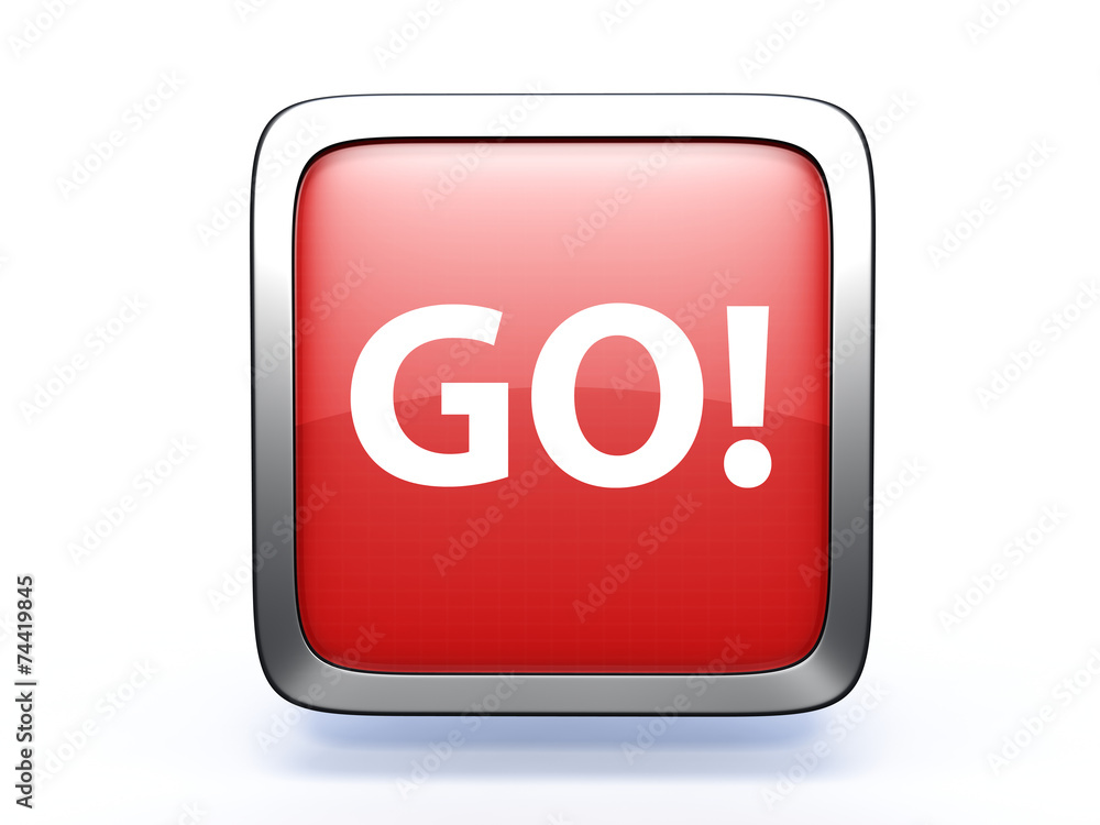 go square icon on white background go square icon on white background