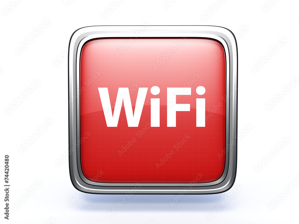 wifi square icon on white background wifi square icon on white background