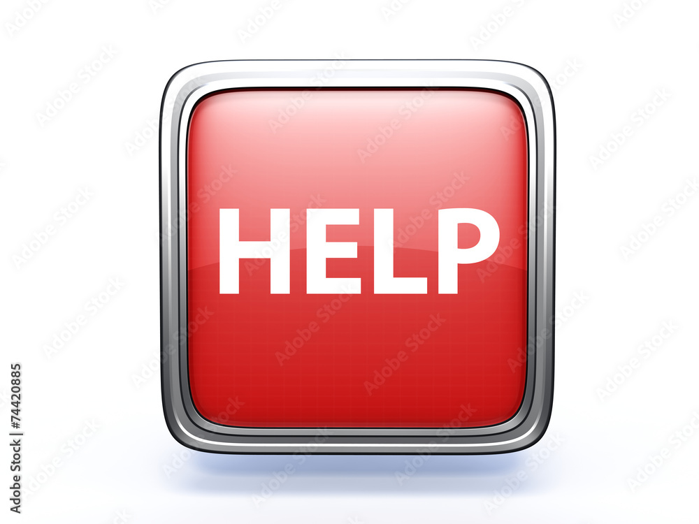 help square icon on white background help square icon on white background