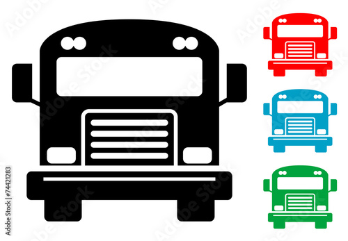 Pictograma autobus con varios colores
