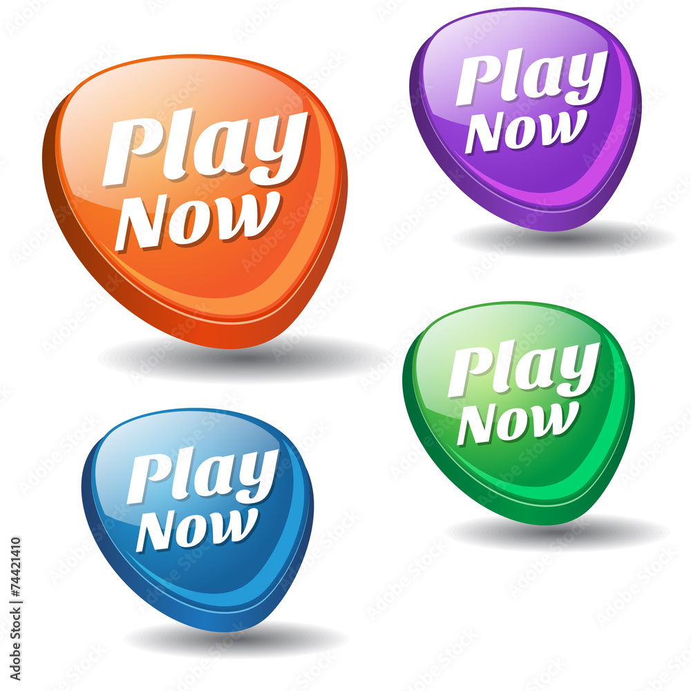 PLAY NOW ICON Stock Vector