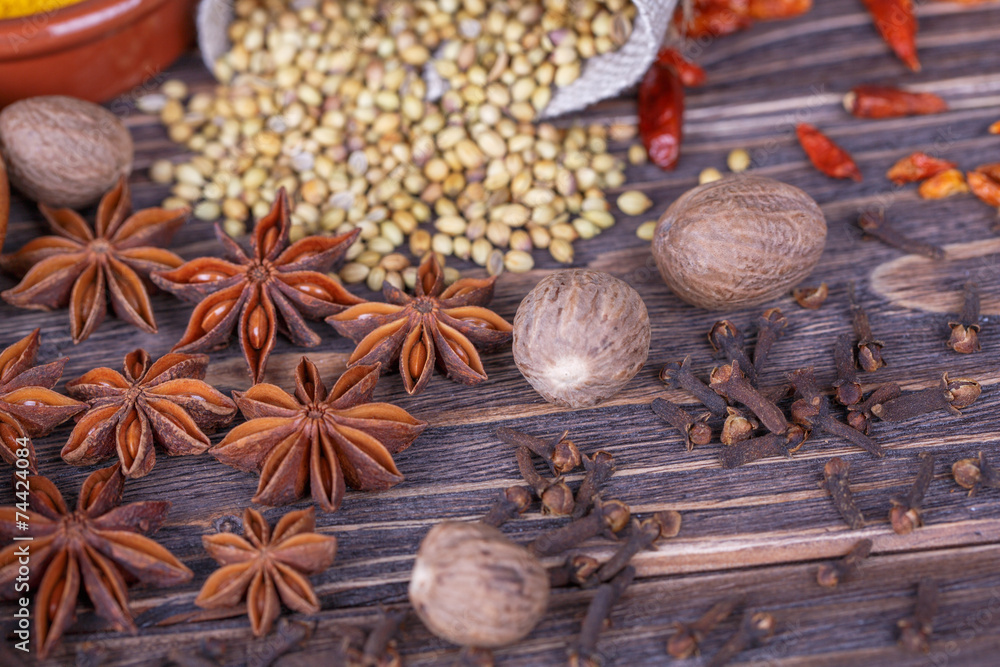 Different spices Different spices