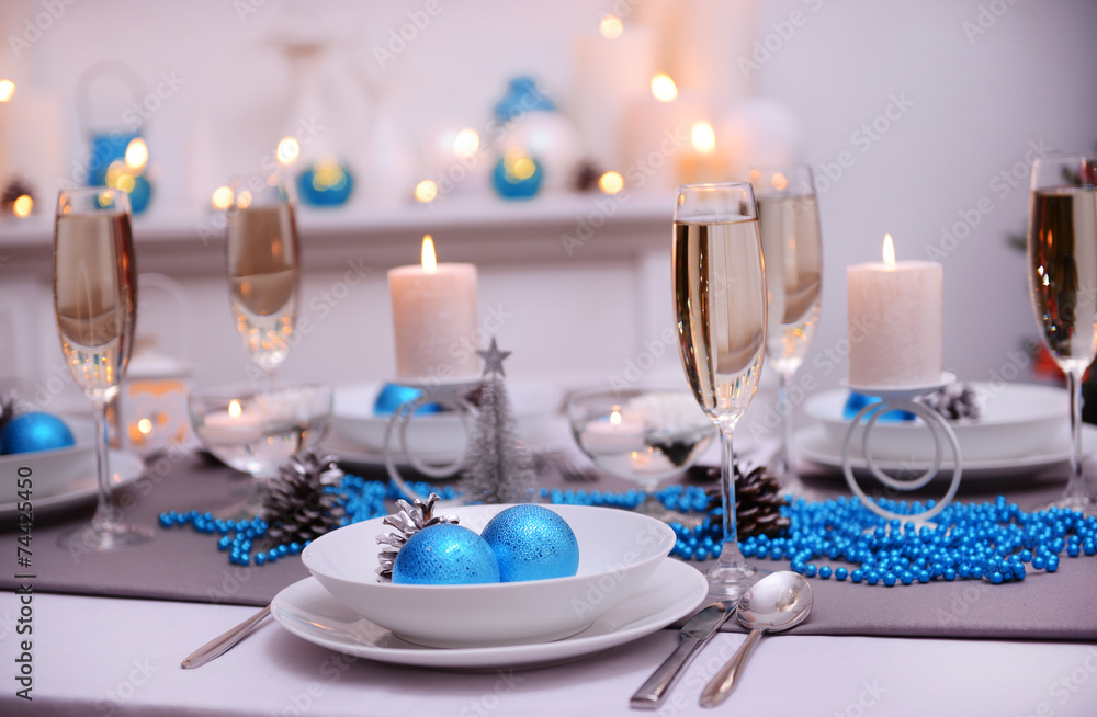 Beautiful Christmas table setting