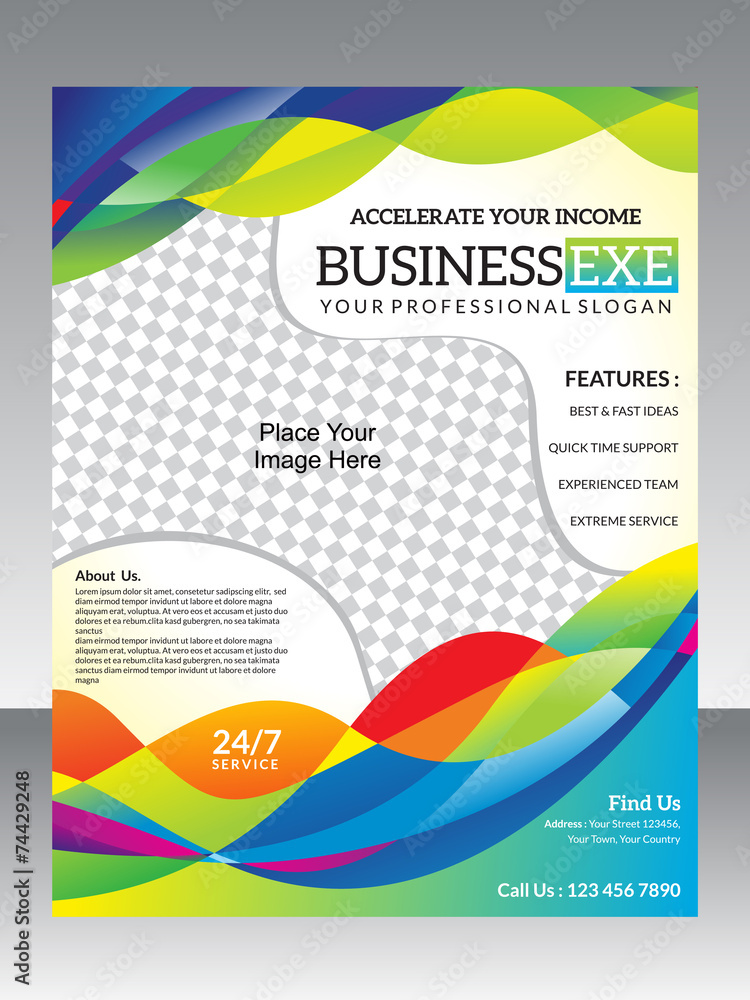 Fototapeta premium abstract colorful business flyer template