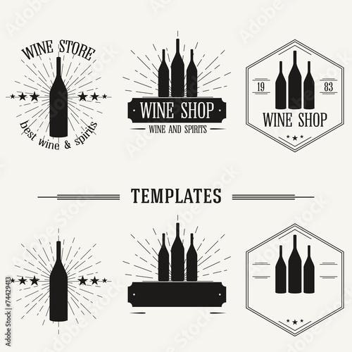 Vintage insignias and logotypes set.
