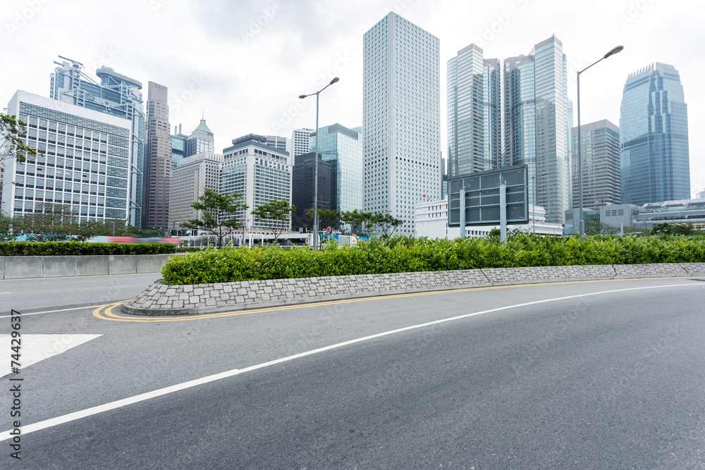 modern cityscape and road of Hongkong