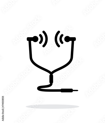 In-ear monitor icon on white background.