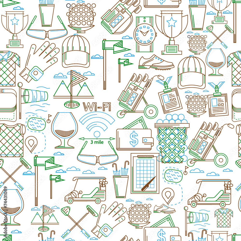 Seamless background for golf