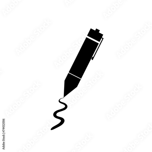 pen black and white vector