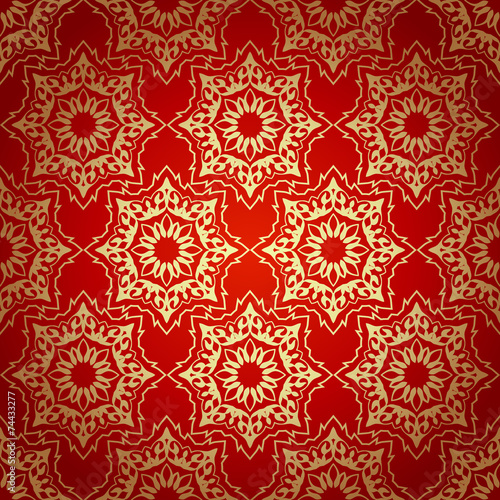 Decorative seamless pattern in ottoman motif