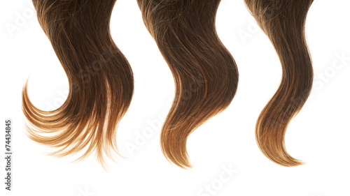 фотографія Hair fragment over the white