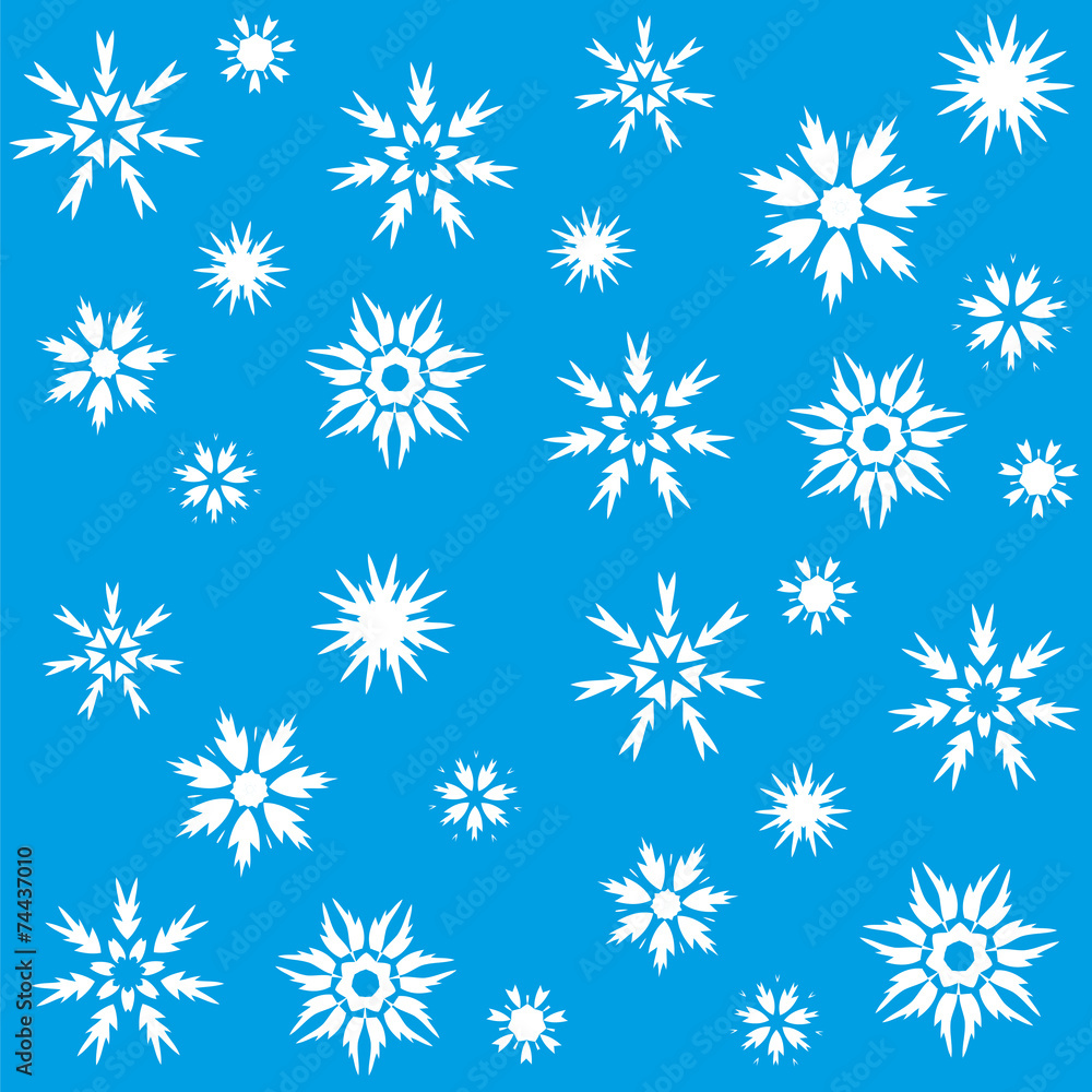 Pattern on the theme of winter with snowflakes Pattern on the theme of winter with snowflakes