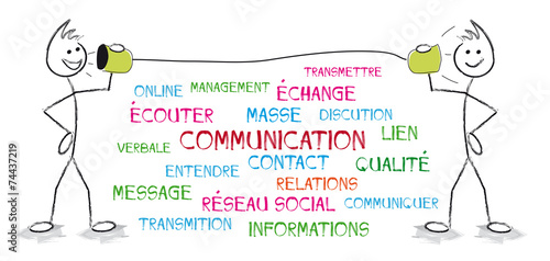 personnages nuage de mot communication