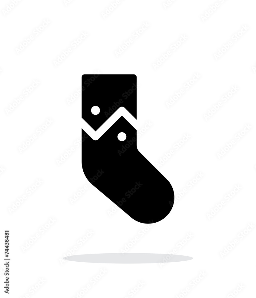 Christmas stocking icon on white background. Christmas stocking icon on white background.