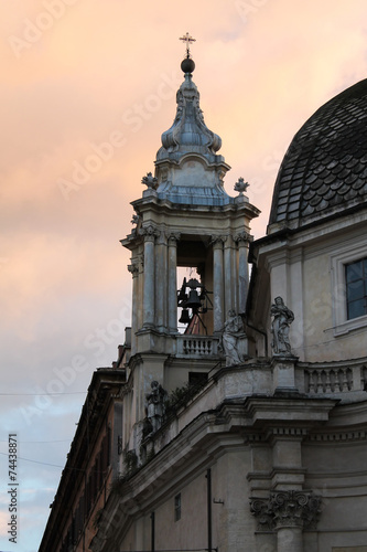 Bell tower of Santa Maria dei Miracoli - Rome