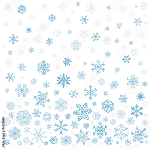 set of snowflakes for background  vector version