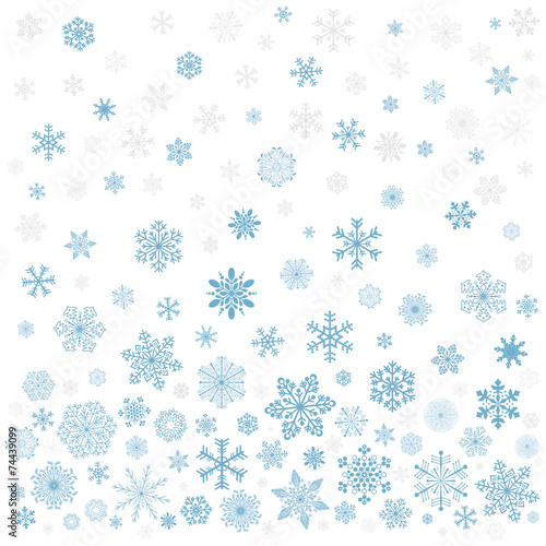 set of snowflakes for background, vector version