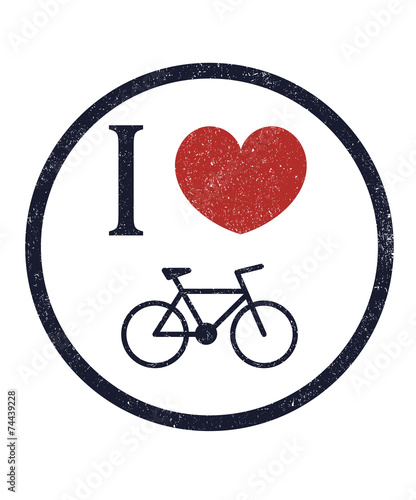 I love bike vector illustration, eps10, easy to edit