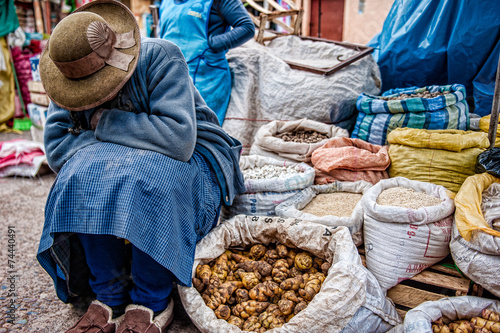 Mercato di Chivay, Perù photo