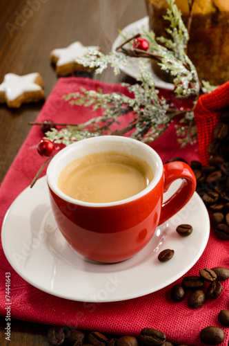 Espresso for breakfast Christmas