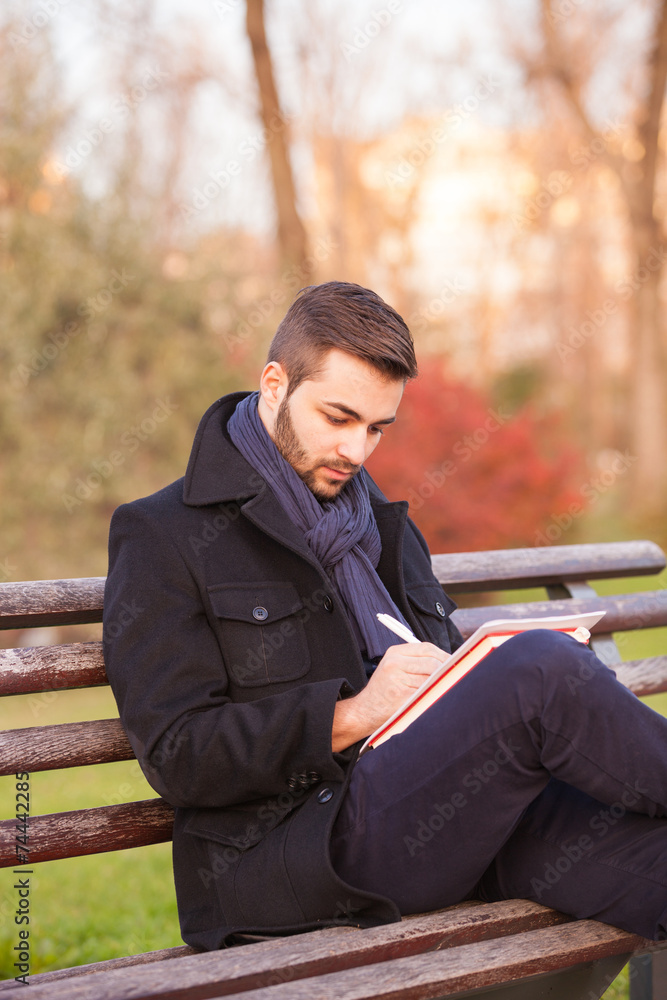 Young Man Writing 02 Young Man Writing 02