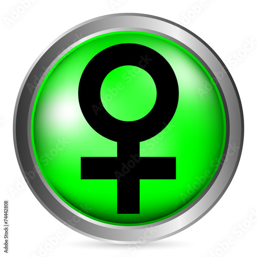 Gender female symbol button