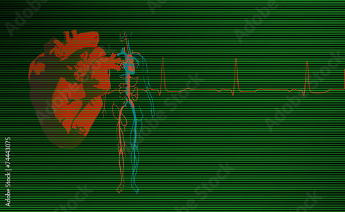 Cardiology background green