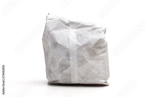 Paper bags on the white background