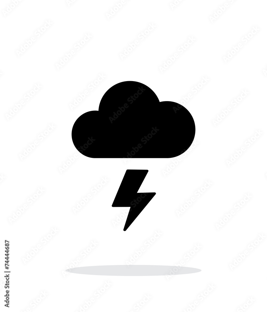 Lightning weather icon on white background. Lightning weather icon on white background.