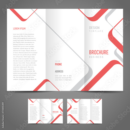 brochure design template stripes