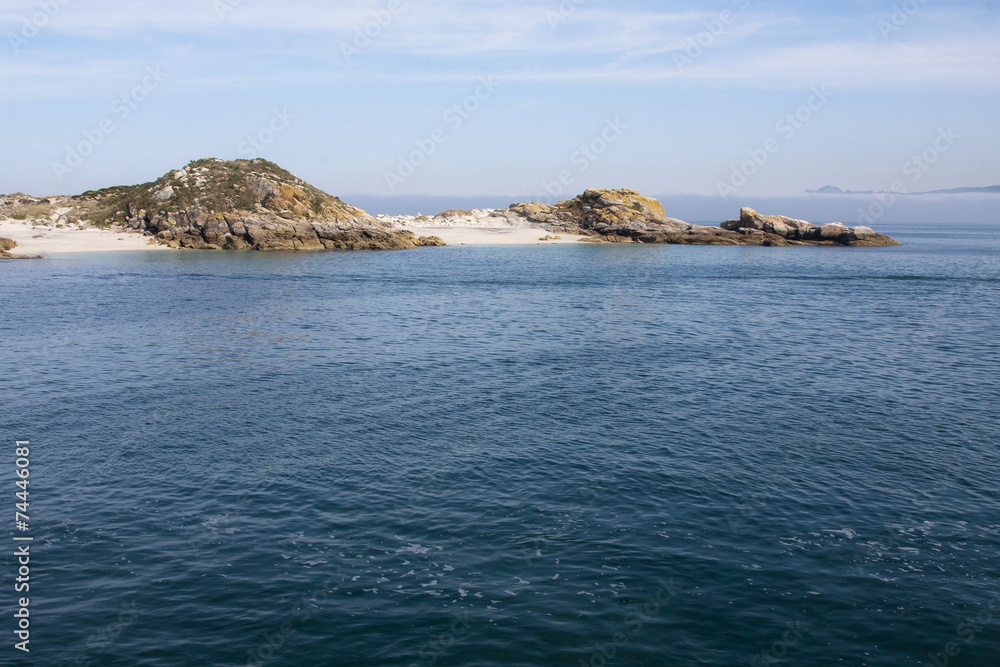 the Cies Island beach, galicia, spain