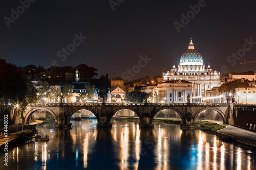 Rome, Angels bridge and St. Peter © miklyxa