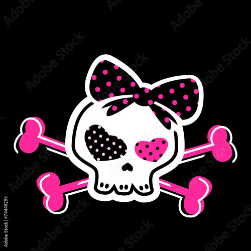 cute skull on crossbones