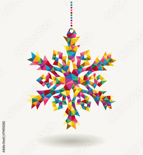 Christmas holidays triangle snowflake