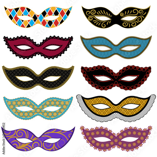 Carnival eye masks collection